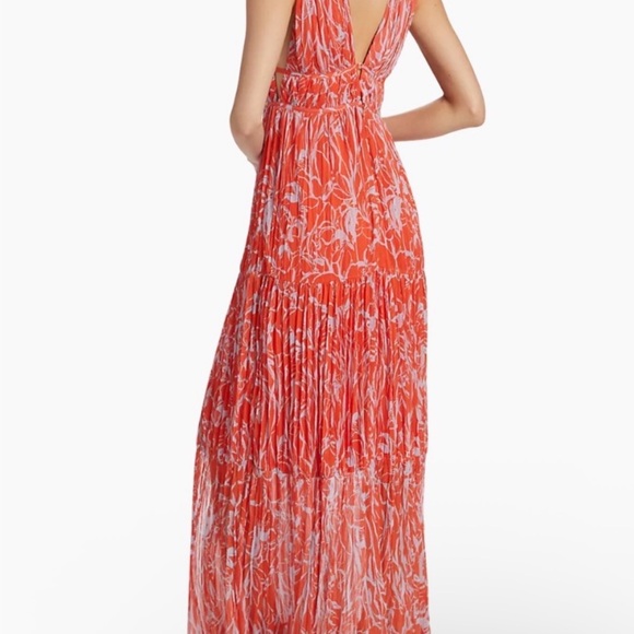 NWT Astr Vibrant Red/Orange Floral Maxi Dress - Picture 13 of 16